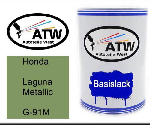 Honda, Laguna Metallic, G-91M: 500ml Lackdose, von ATW Autoteile West.